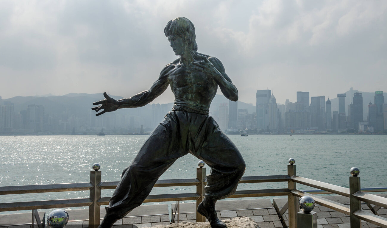 Statue de Bruce Lee à Hong Kong
