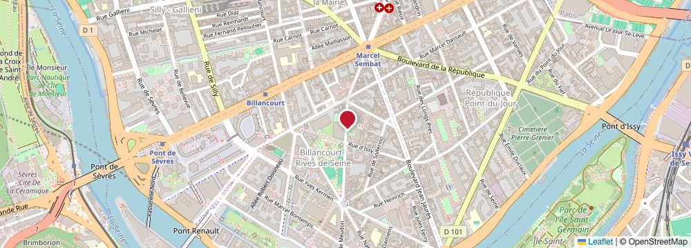 Plan de situation — Gymnase Cosec des Dominicaines, Boulogne-Billancourt